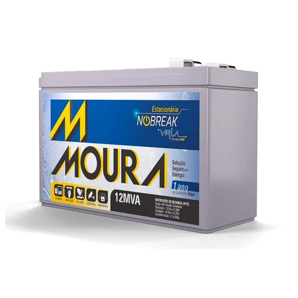 Bateria Moura Centrium ENERGY 12MVA-9 Estacionaria Nobreak 12V 9AH