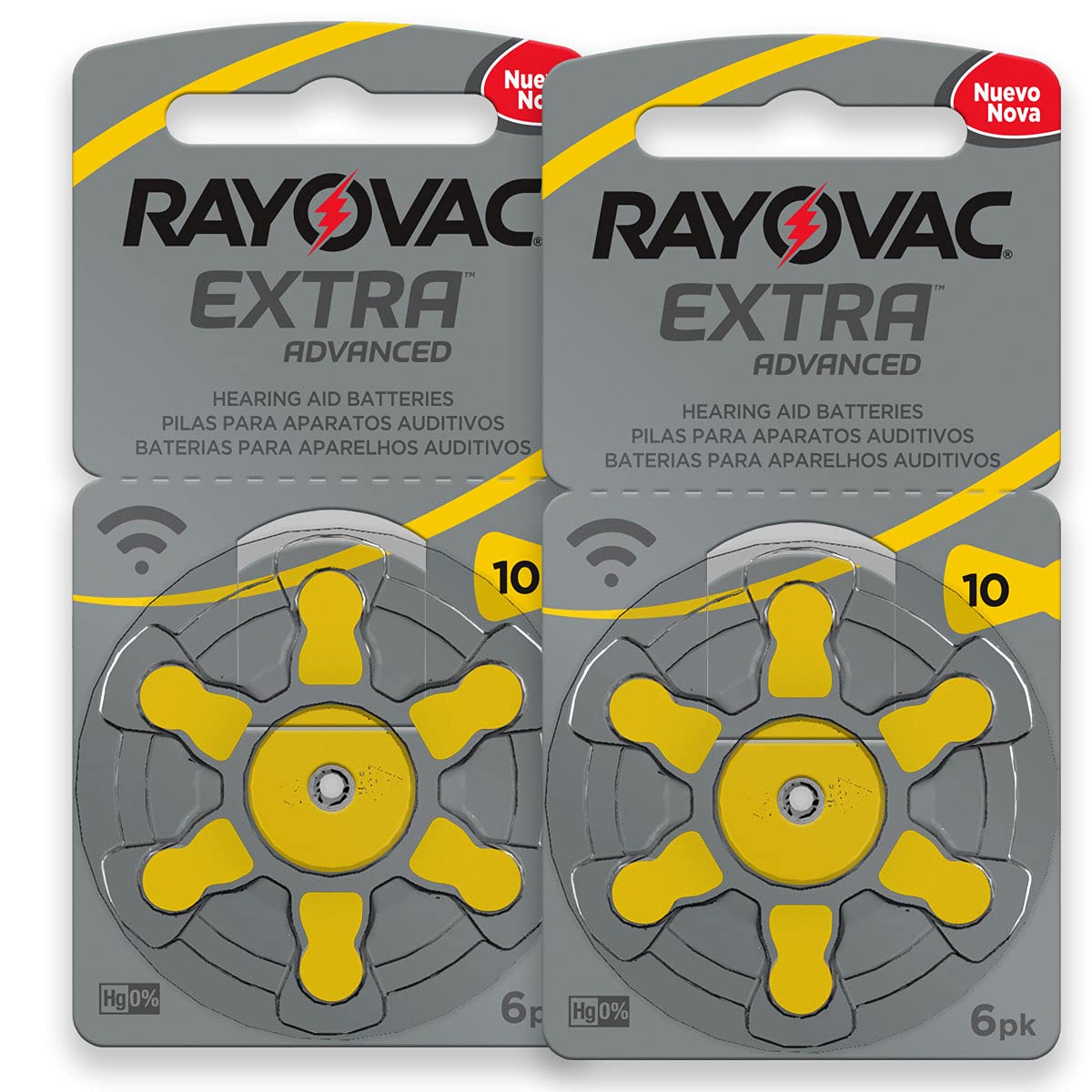 12 Pilhas Baterias 10 Pr70 Aparelho Auditivo Rayovac 2 Cartelas C/ 6 Unidades