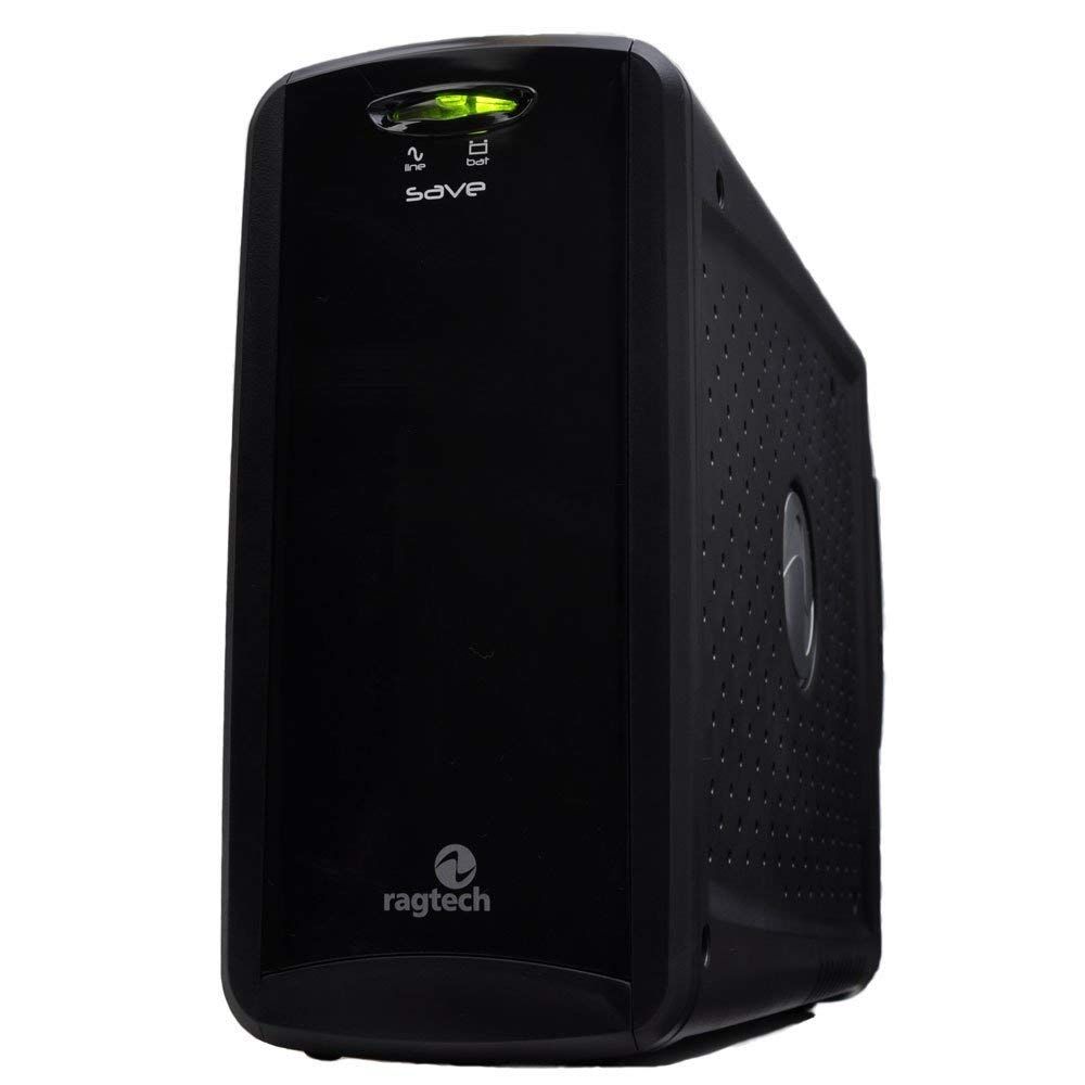 RAGTECH – Nobreak New Save Home NSH 600 – 600VA/300W – 1 bateria 12V/5Ah – Bivolt – 6 tomadas – Modelo 4125